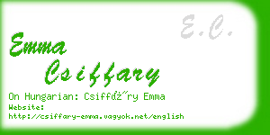 emma csiffary business card
